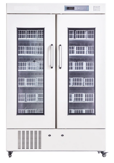 Blood Bank Refrigerator with Double Glass Door 